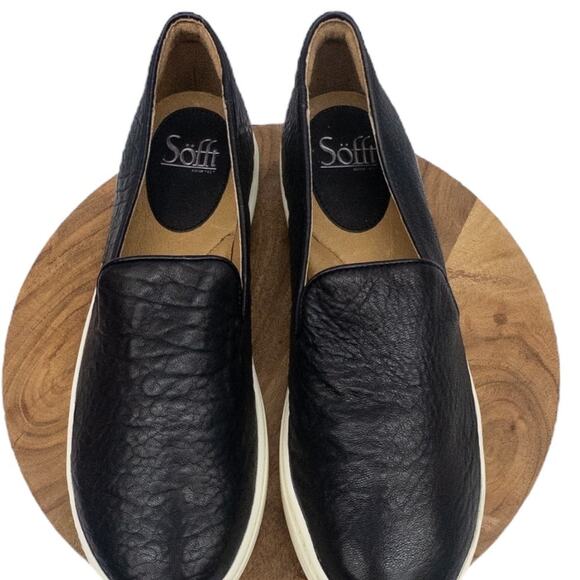 Sofft Somers Slip On Sneaker Loafer Black Leather Comfort Low Top Women 10 M - Picture 6 of 8